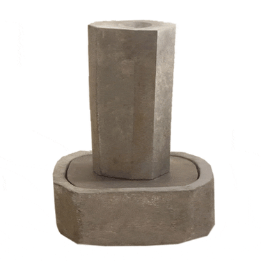 Rock Pillar Outdoor Cast Stone Garden Fountain Short Fountain Tuscan